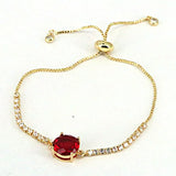 8Pcs Crystal Zircon Bracelet for Women Adjustable Chain Bracelets Gift