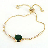 8Pcs Crystal Zircon Bracelet for Women Adjustable Chain Bracelets Gift
