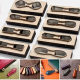 8Pcs DIY Keychain Scrapbook Embossing Wooden Die Cutting Leather Mold