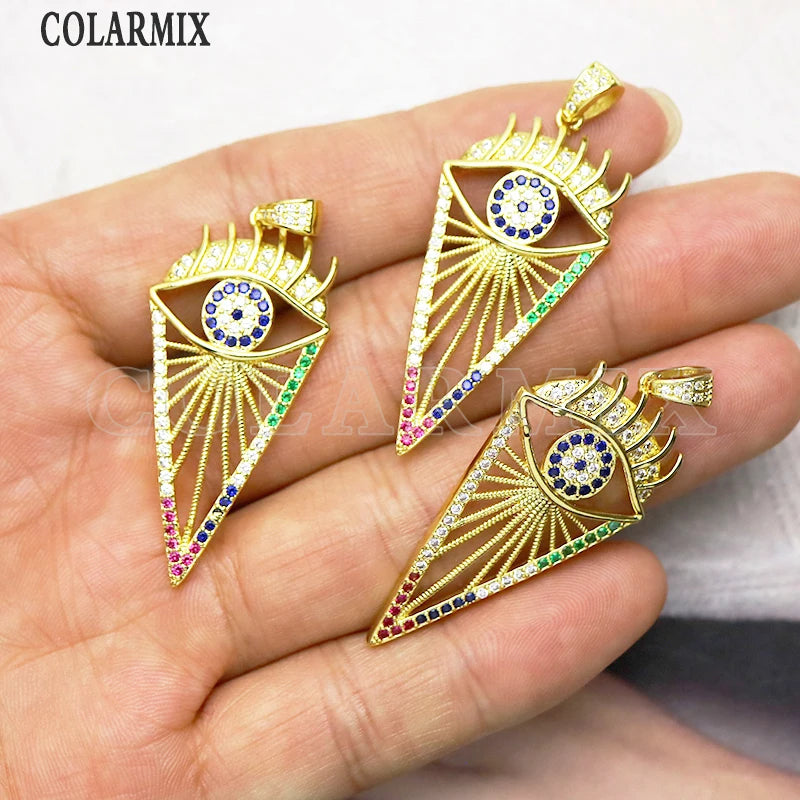 Zircon Arrow Eyes Necklace Pendant Women Accessories