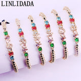 8Pcs 4mm Beads Rope Bracelet with Cubic Zirconia for Women