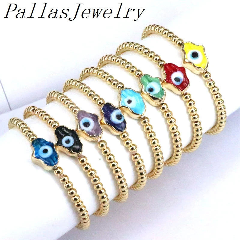 8Pcs Colorful Eyes Adjustable Bracelet Chain Men Women Jewelry