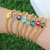 8Pcs Colorful Eyes Adjustable Bracelet Chain Men Women Jewelry