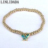 8Pcs Crystal Zircon Butterfly Charm Bracelets for Women