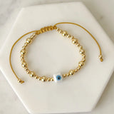 8Pcs Lampwork Eye Bracelet for Women Accessories Round Beaded