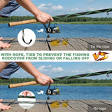 8Pcs Fishing Rod Sleeve Sock Scalable Braided Mesh with Lanyard
