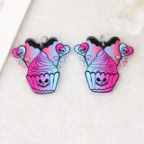 8Pcs Goth Halloween Charms Acrylic Jewelry Findings for DIY Making