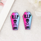 8Pcs Goth Halloween Charms Acrylic Jewelry Findings for DIY Making