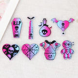 8Pcs Goth Halloween Charms Acrylic Jewelry Findings for DIY Making