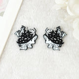 8Pcs Goth Mushroom Charms Bikini Girl Swimsuit Cartoon Figure Jewelry Findings