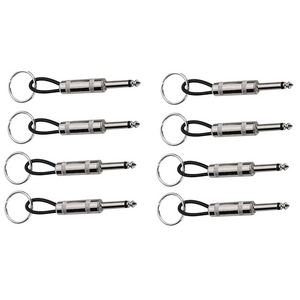 8Pcs Guitar Plug Keyring 6.35mm Audio Plug Key Holder 12Cm/4.7Inch