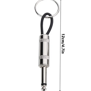 8Pcs Guitar Plug Keyring 6.35mm Audio Plug Key Holder 12Cm/4.7Inch