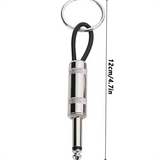 8Pcs Guitar Plug Keyring 6.35mm Audio Plug Key Holder 12Cm/4.7Inch