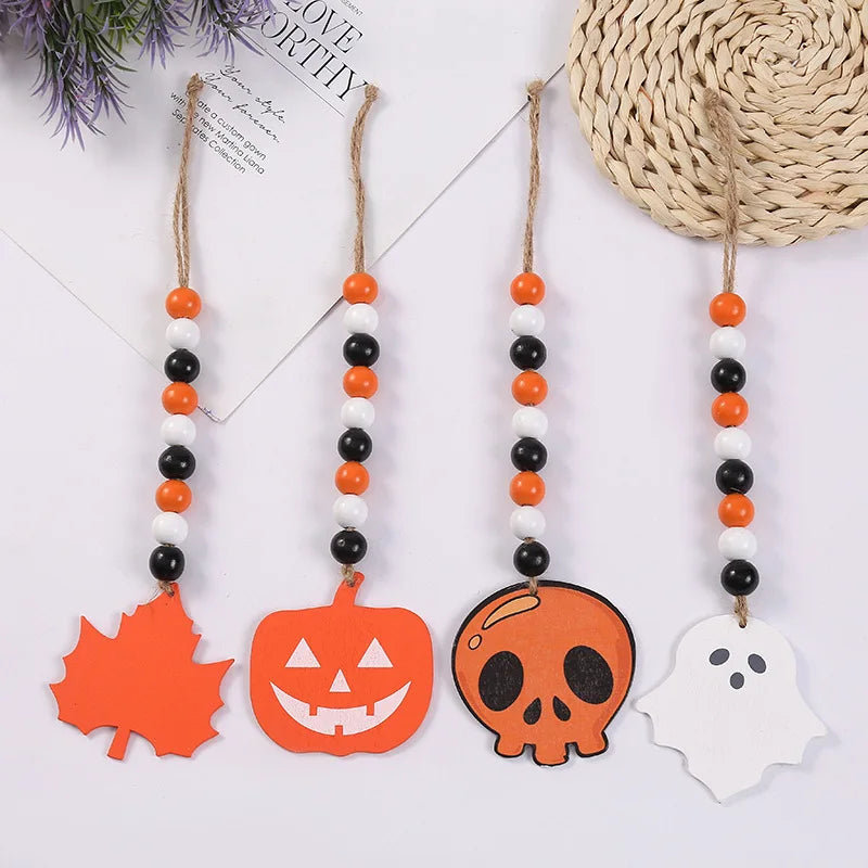 8Pcs Halloween Beaded Holiday Decoration Prayer Beads Wall Hanging