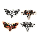 8Pcs Halloween Death Moth Charms Acrylic Jewlery Findings