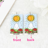 8Pcs Halloween Ghost Tarot Card Charms Acrylic Pendant DIY Making