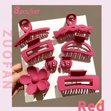 8Pcs Acrylic Hair Claws Barrette Hair Clips Headwear Accessories