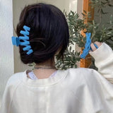 8Pcs Large Hair Claws Acrylic Hairpins Barrette Crab Hair Clips