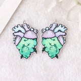 8Pcs Leaf Charms Acrylic Print Band Aid Jewelry Find