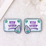 8Pcs Leaf Charms Acrylic Print Band Aid Jewelry Find