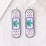 8Pcs Leaf Charms Acrylic Print Band Aid Jewelry Find