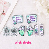 8Pcs Leaf Charms Acrylic Print Band Aid Jewelry Find