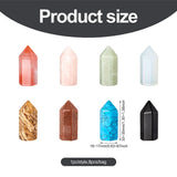 8Pcs Mixed Stone Bullet Shape No Hole Undrilled For Pendant Making