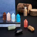 8Pcs Mixed Stone Bullet Shape No Hole Undrilled For Pendant Making