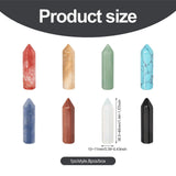 8Pcs Mixed Stone Bullet Shape No Hole Undrilled For Pendant Making