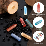 8Pcs Mixed Stone Bullet Shape No Hole Undrilled For Pendant Making
