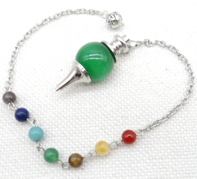 8Pcs Natural Gemstone Quartz Crystal Amethyst Pendulum Pendant