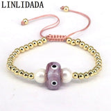Colorful Lucky Eye Copper Bracelet with 18k Beads