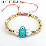 Colorful Lucky Eye Copper Bracelet with 18k Beads