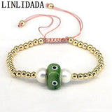 Colorful Lucky Eye Copper Bracelet with 18k Beads