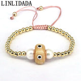 Colorful Lucky Eye Copper Bracelet with 18k Beads