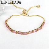 Colorful CZ Baguette Tennis Bracelet Women Gift