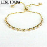 Colorful CZ Baguette Tennis Bracelet Women Gift