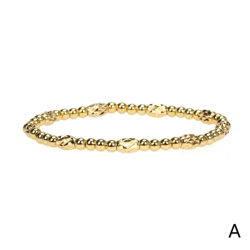Personalized Round Bead Elastic Bracelet for Men and Women