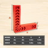 8Pcs Woodworking Positioning Squares, Right Angle Clamping Tool
