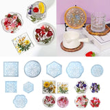 8Pcs Resin Geometric Storage Tray Moulds for DIY Crafts