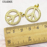Zircon Peace Sign Pendant Jewelry for Women