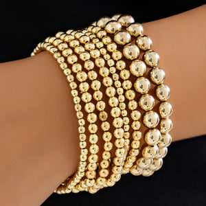 8Pcs Boho CCB Ball Chain Bracelets for Women Hand Friends Jewelry