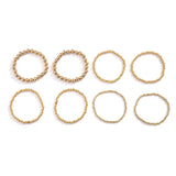 8Pcs Boho CCB Ball Chain Bracelets for Women Hand Friends Jewelry