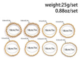 8Pcs Boho CCB Ball Chain Bracelets for Women Hand Friends Jewelry
