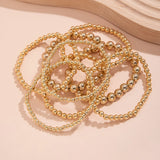 8Pcs Boho CCB Ball Chain Bracelets for Women Hand Friends Jewelry