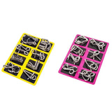8Pcs Metal Montessori Puzzle Wire IQ Mind Brain Teaser Puzzles