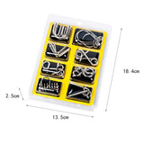 8Pcs Metal Montessori Puzzle Wire IQ Mind Brain Teaser Puzzles