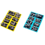 8Pcs Metal Montessori Puzzle Wire IQ Mind Brain Teaser Puzzles