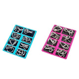 8Pcs Metal Montessori Puzzle Wire IQ Mind Brain Teaser Puzzles