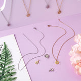 8Pcs Hollow Sun Charms Pendants with Chains for Jewelry Making